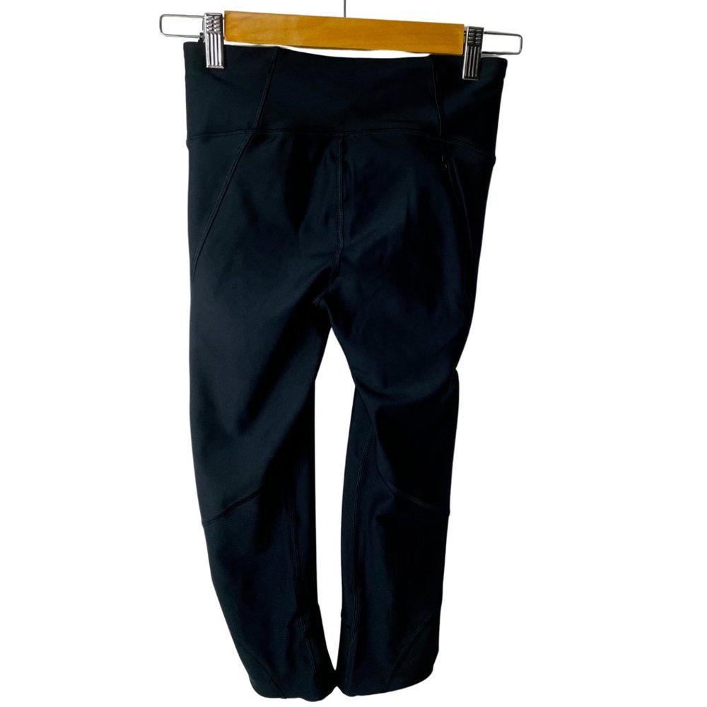 Under Armour Size Small Black Compression Leggings Elastic Waist Drawstring - Picture 6 of 9